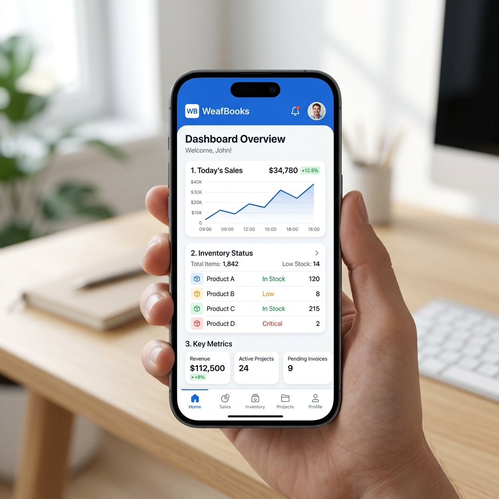 WeafBooks Mobile App Mockup